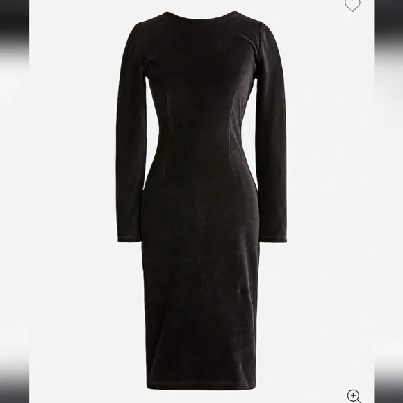 J CREW ITALIAN BLACK VELVET HATHAWAY DRESS MARIO BELLUCCI SZ 6 SCOOPBACK SHEATH - Picture 2 of 6